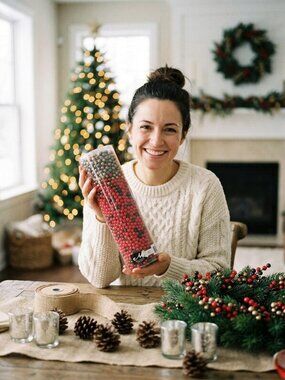 MELROSE 28736 Christmas Decorative Balls~ Bowl Vase Filler Everyday Decor